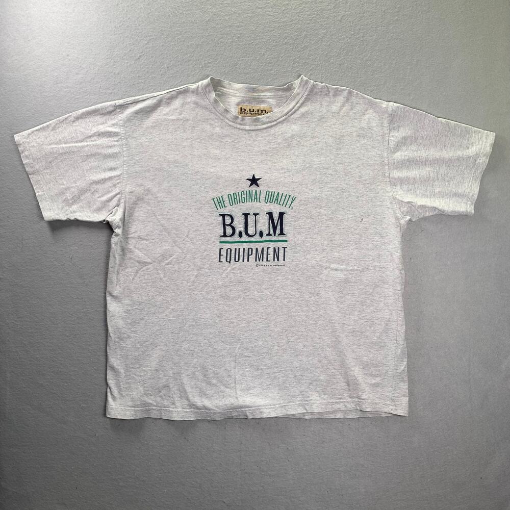 Vintage B.U.M Equipment Shirt Men’s Large 90s Embroidered Spell Out